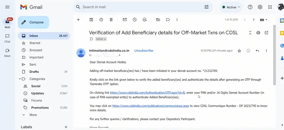 Verifying the Beneficiary
