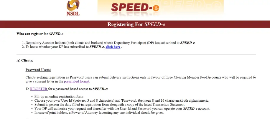 speed e REGISTER