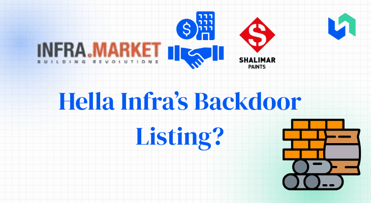 Hella Infra (Infra.Market) potential backdoor listing through Shalimar Paints without a traditional IPO.