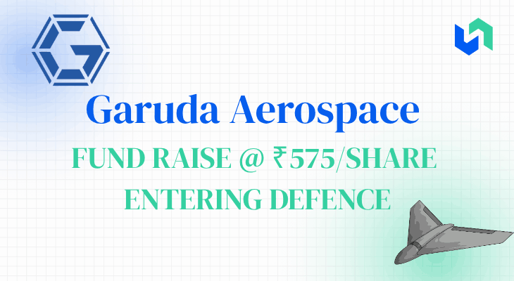 GARUDA AEROSPACE IS ENTERING IN THE DEFENCE SEGEMENT AND ALSO RAISING FUND AT 575 PER SHARE